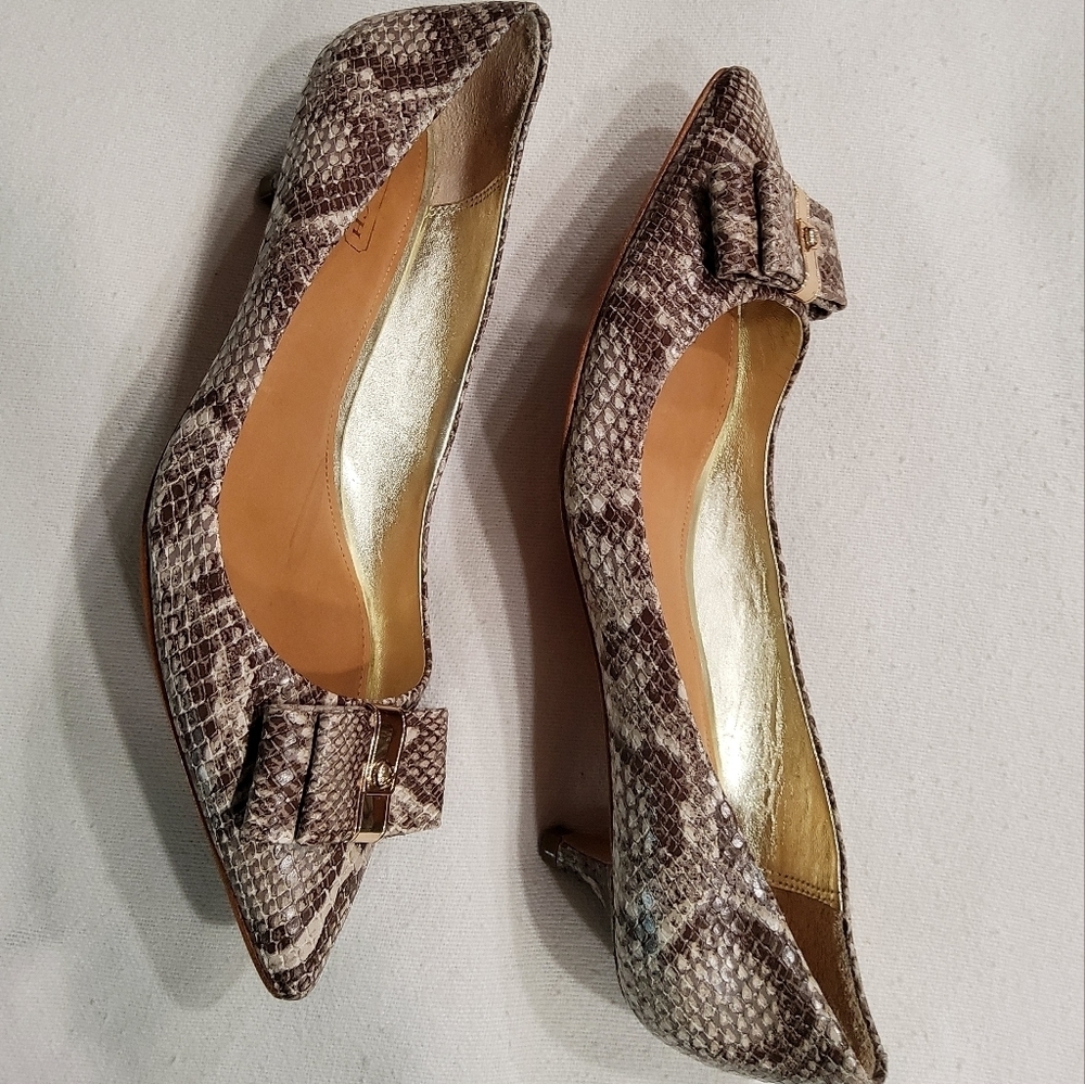 Coach Mandy Python-Embossed Leather Size 7 - Picture 7 of 15